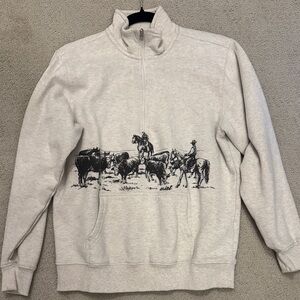 Ariat Women's Gray Zip-Up Jacket with Western Print